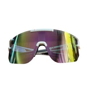 Olidon Polarized Pit Sports Vipier Sunglasses for Men and Women UV 400 White